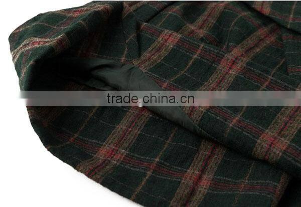 newest design Popular ladies asymmetrical a-lined gird printed women office skirt design