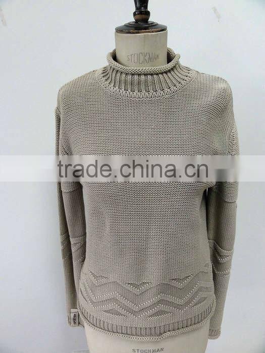 Cotton long sleeve pullover sweater