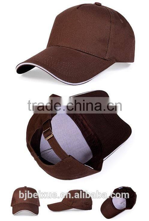 polyester Cotton 5 Panel Or 6 Panel in-stock plain black kaki cap