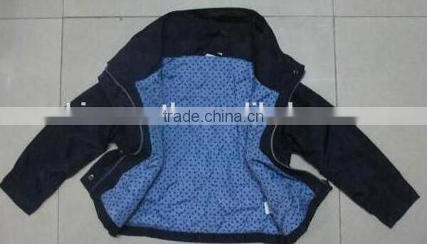 kids polyester interwoven kids winter coat stock lots
