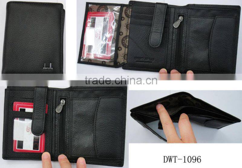 Fashion men cowhide skin purse leather bag for money