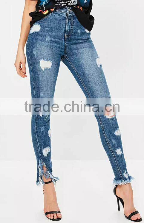 Custom xxx usa sexy ladies tight leggings sex photo women skinny elastic detroyed jeans