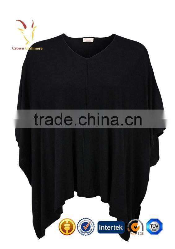 Fashion Knitted Pattern Cashmere Poncho Wraps Sweater Design