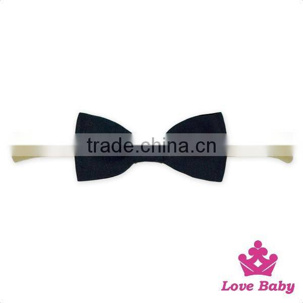 Koren Fancy Bow Elasticity Pony Girl Hair Band Solid Color Newborn Accessories