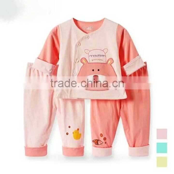 Wholesale Spring Kids Chothing Set For Boys and Girls Bear Suits Long Sleeve Shirts and Pants