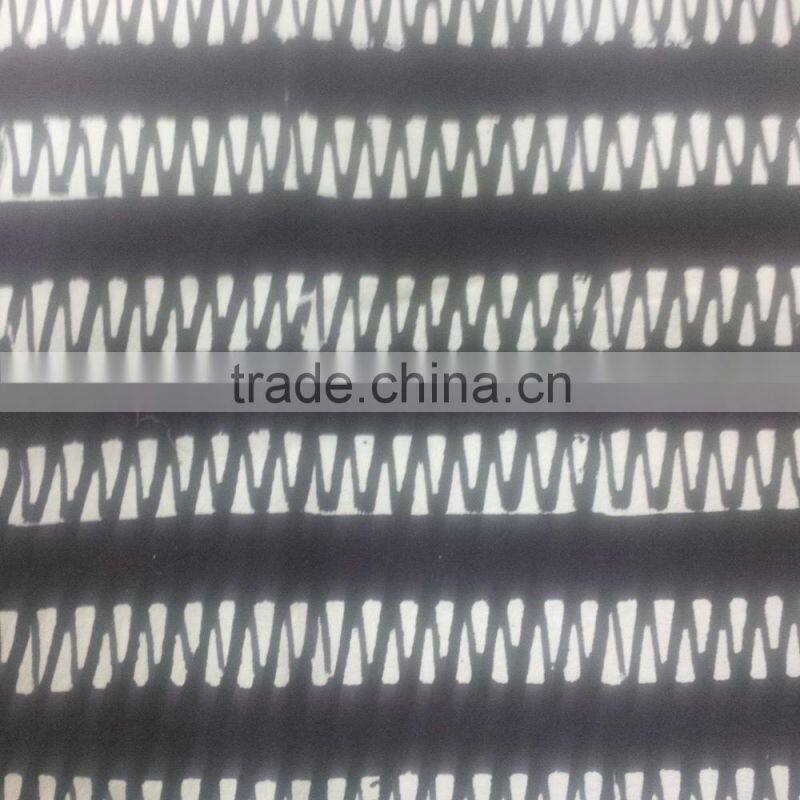 hand block printed table runner and napkins