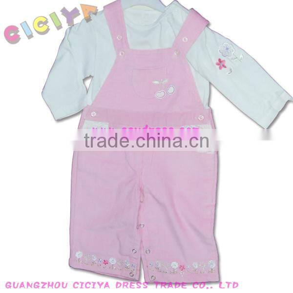 Baby girl 2pcs kid clothes set wholesale design baby clothing