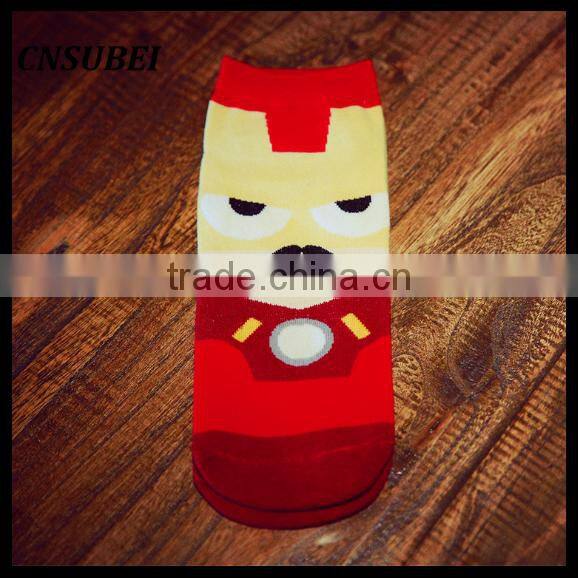 Super hero personality cartoon socks wholesale