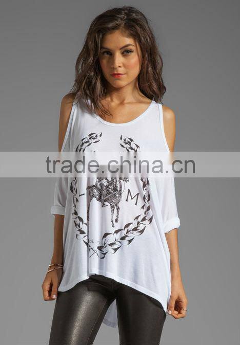 Oversized Chest Print Top