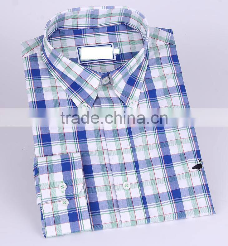 2017 new fashion plaids mens long sleeve casual shirt wholesale