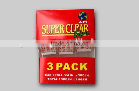 3PK clear tape 18mm clear tape stationery tape