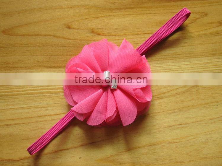 Trendy Girls Muti-colors cute cheap hair accessories for babies ribbon flower
