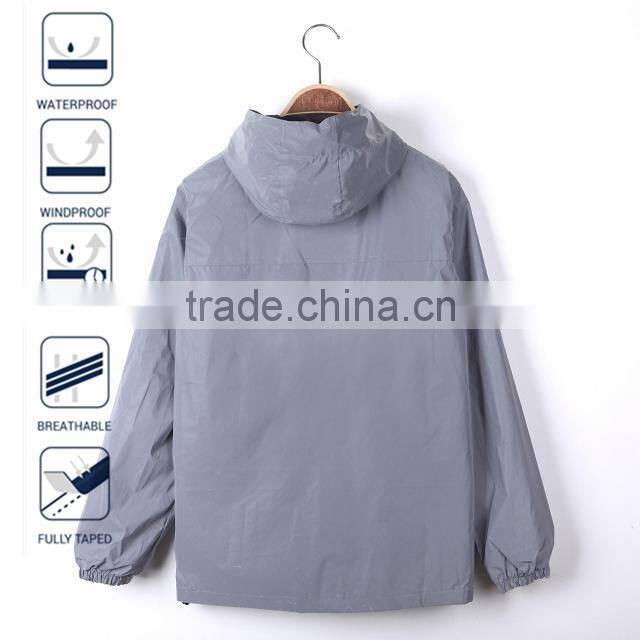 2016 Hooded Nylon Lightweight Foldable Windbreaker