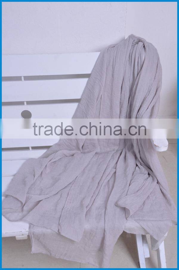 Women's fashion TR cotton long plain color scarf