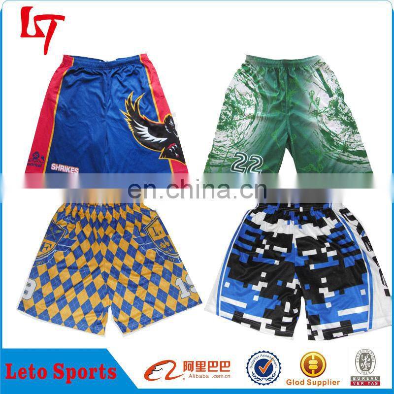 OEM wholesale fitness box lacrosse pinnies /custom sublimated lacrosse shorts