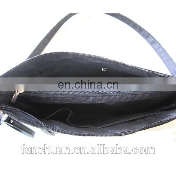 Black Satin Jacquard Sling Bag