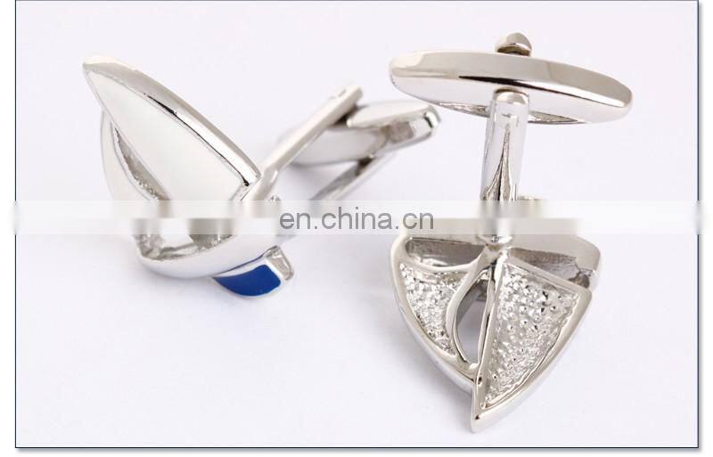 Sailing Ship Cuff link Silver Shirt Designer Cufflinks Men