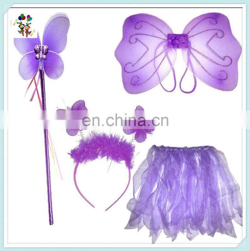 White Wand Tutu Boppers Set Girls Fairy Angel Butterfly Party Wings HPC-0889