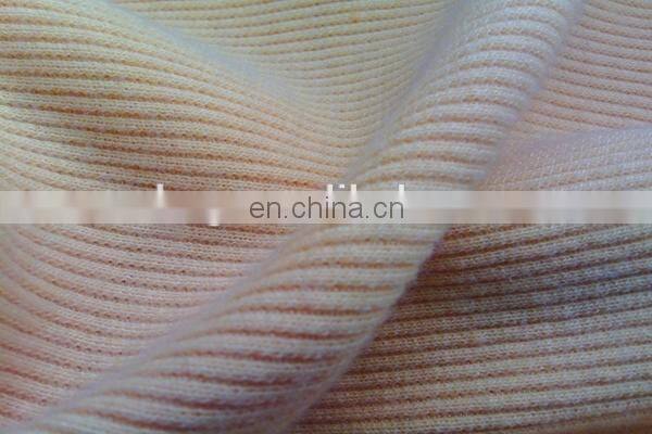 Winfar polyester knit fabric collar 2*2 rib poly span rib fabric for garment