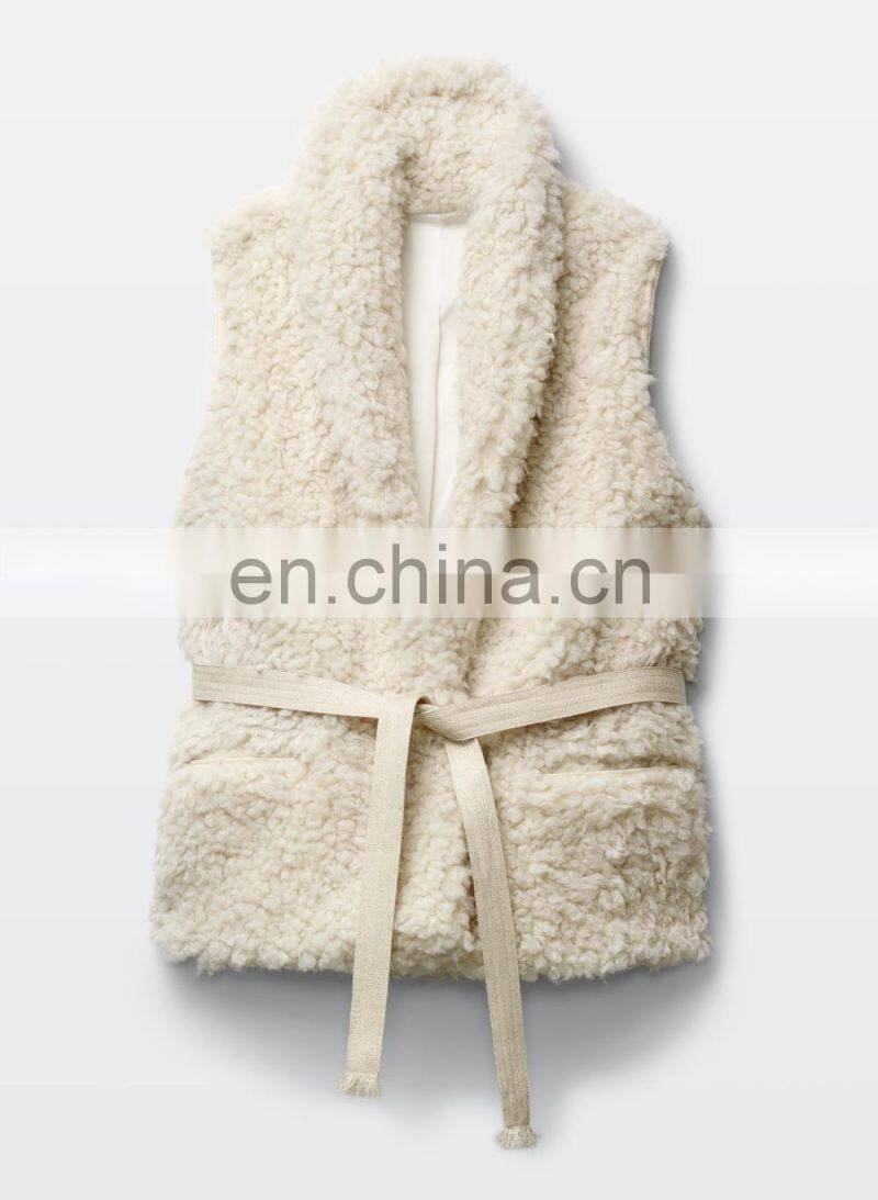 Wholesale Urban Clothing China Sherpa Waistcoat Ladies Thermal Vest Winter NT6795