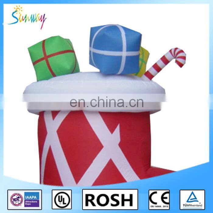 OEM inflatable Christmas sock model for Chrismas holiday