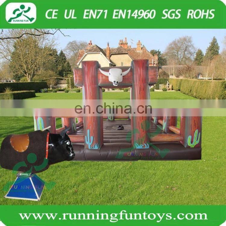 Inflatable mechanical bull, inflatable rodeo bull, inflatable bull riding machine