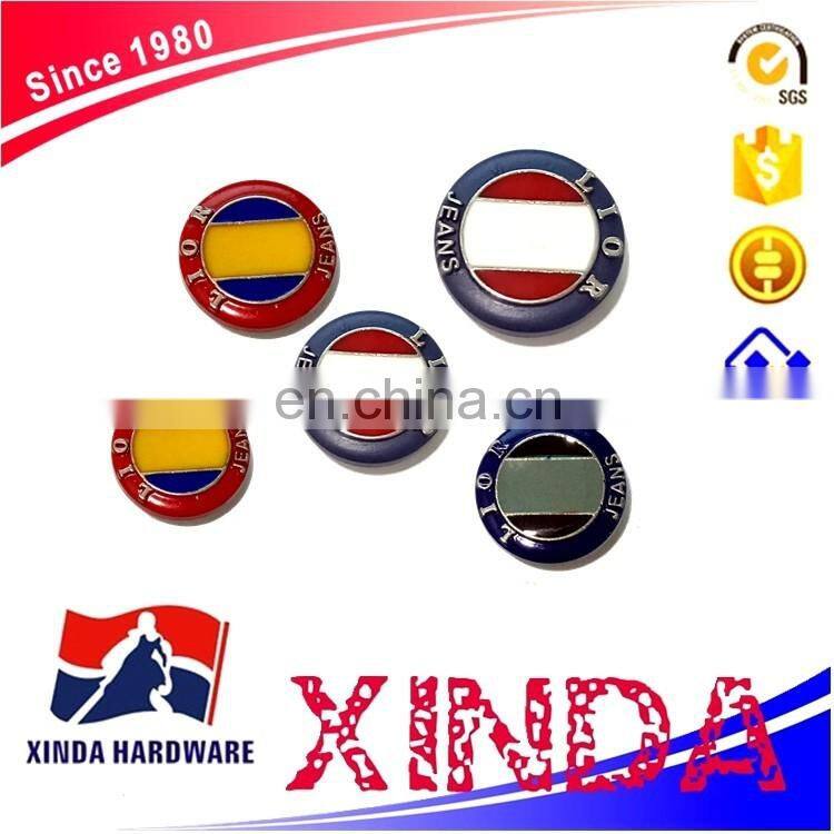 high quality moving metal jeans buttons for jackets