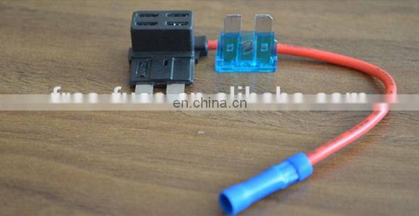 Add Circuit Standard Blade Fuse Holder ATC Piggy Black Tap