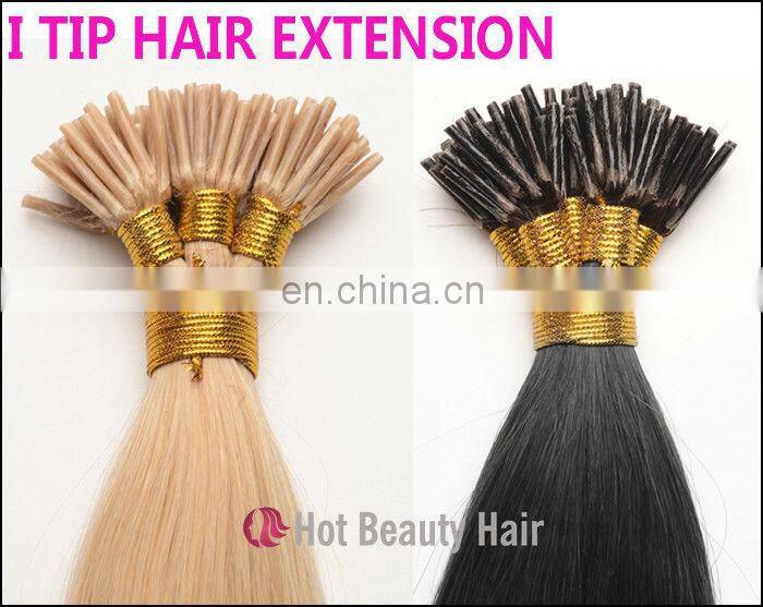 Courteous service pre braided hair i tip hair extensions wholesale Brazilian design the color you want