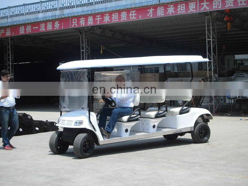 Airport 6 passenger electric golf cart shuttle for sale (AX-B9), Including roof, windshield, batteries and charger