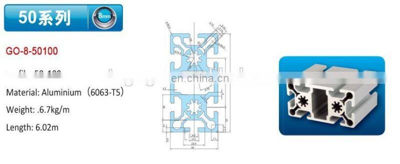 awning 50x50 aluminium profiles canopy