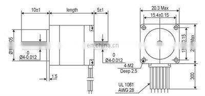 nema 08 stepper motor, size 20mm stepper motor