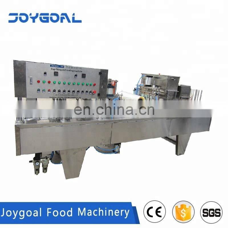 Piston cups filling and sealing machine juice water pudding cups packing machine