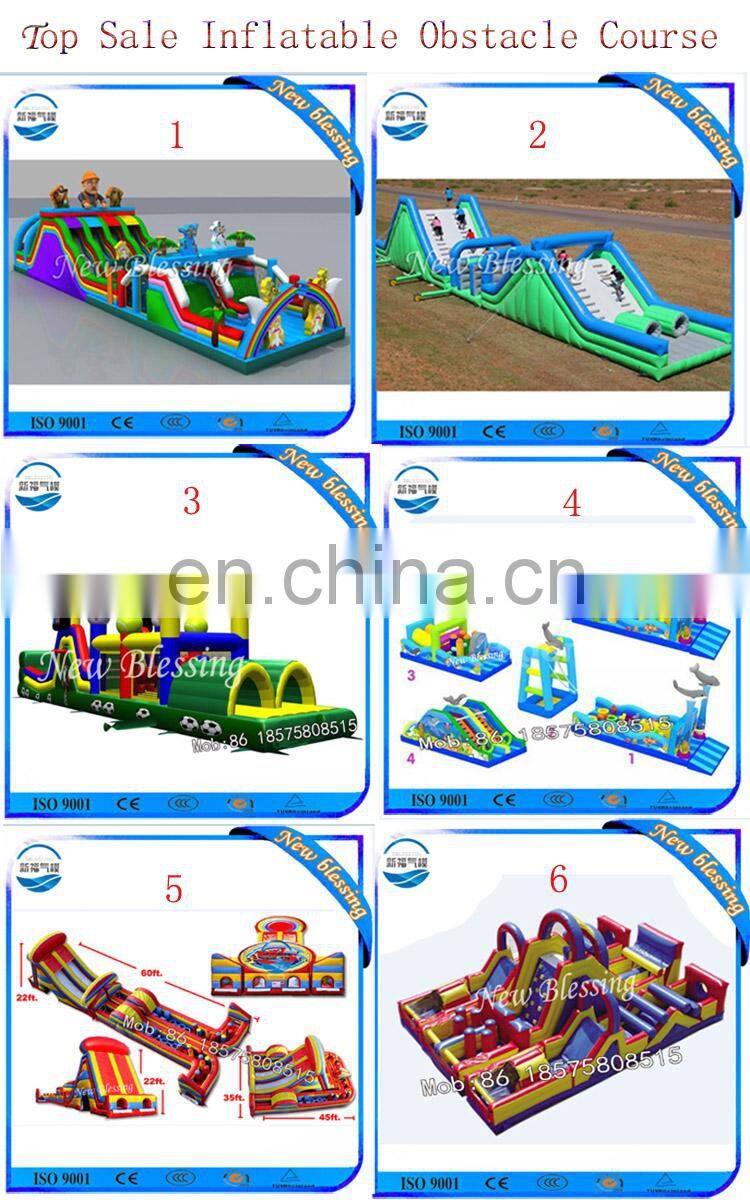 Outdoor boot camp inflatable obstacle course, cheap Kids inflatable Bouncer Obstacle Course