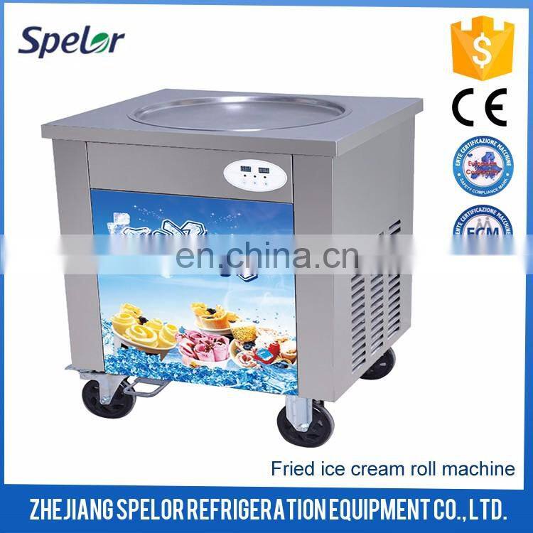 Multiple Function China Factory Supply Table Mini Roll Pan Fried Soft Ice Cream Making Machine