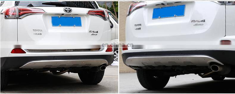 Car accessories stainless steel car front and rear bumper guard board style for toyota rav4 2016
