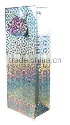 Fancy laser paper wine bag box