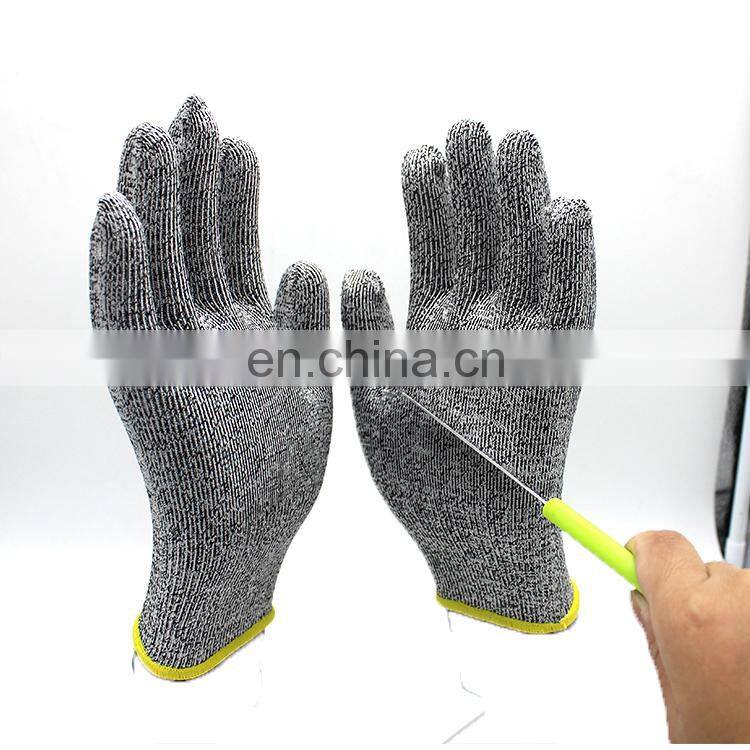 OEM Food Grade Level 5 Anti Cut Proof Safety Hand Protection Yard Work Kitchen Cut Resistant Gloves