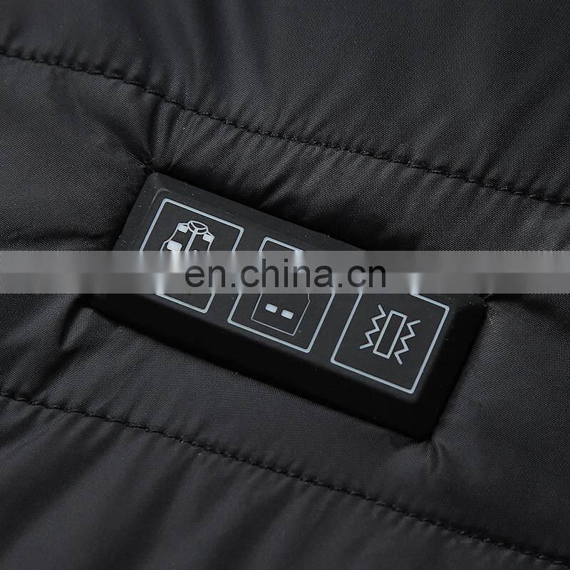 USD Smart Large Size Casual Stand Collar Heating Waistcoat
