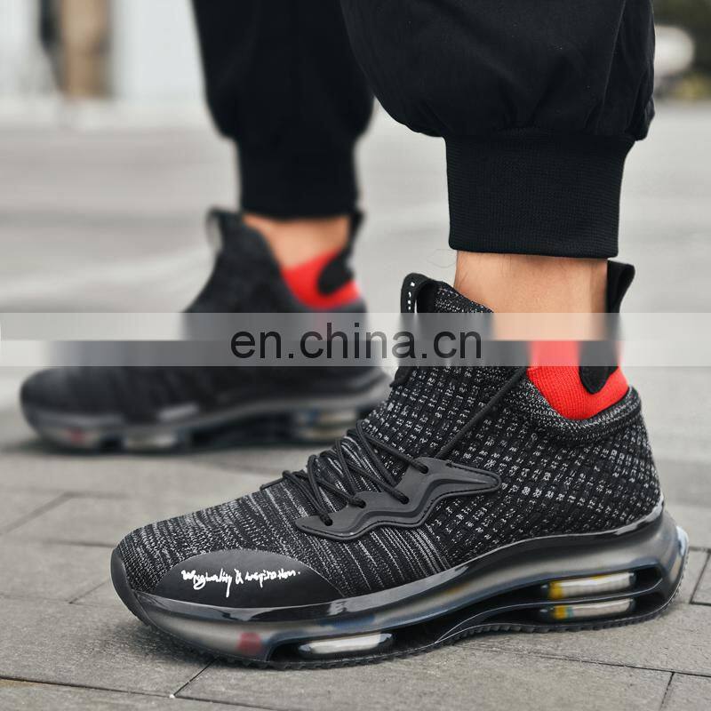 2021 spring and autumn new cross-border trend three air cushion avant-garde luminous men's casual plus size sneakers