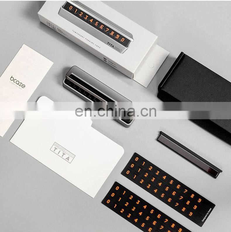 Car Temporary Parking Card Drawer Stop Sign Telephone Number Card Plate Hidden Design Magnetic For Mercedes-benz For Land rover