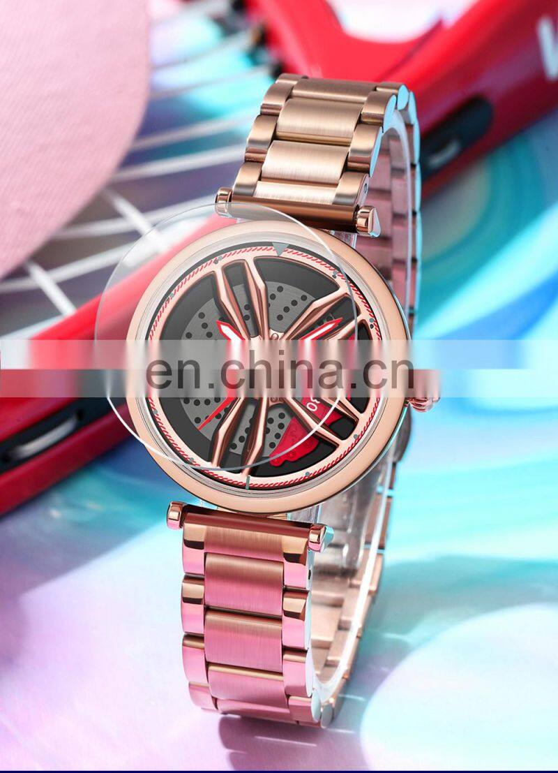 SANDA P1074 Men Quartz Watches Analog Rotating Wheel Waterproof Luxury Brand Men Wrist Watches