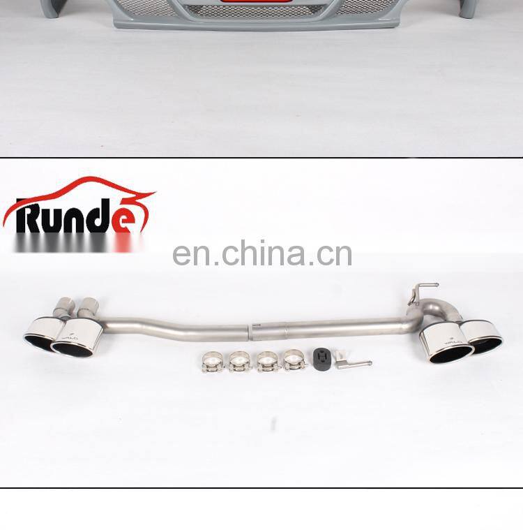 Runde ABS Material Car Modification Sport Style Front Rear Lip Side Skirt Spoiler Exhaust Suitable For 2013-2016 Audi A4L Body Kit