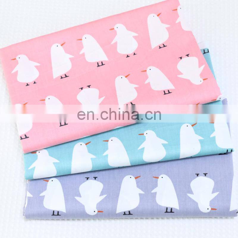 Cotton printed fabric 1.6 meters wide cartoon Penguin kindergarten students bedding cotton fabric wholesale
