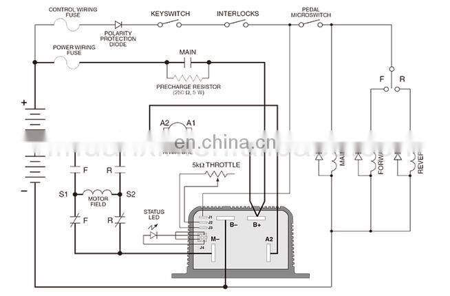 Curtis Electric Vehicle 48V/72V Electronic DC Motor Speed Controller 1204M-6301