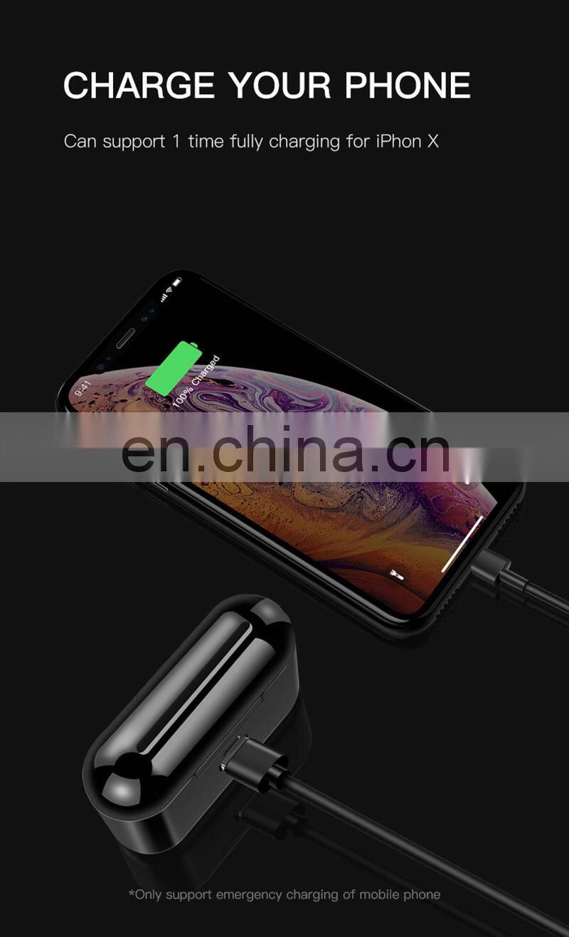 Q32 tws 5.0 noise cancelling waterproof tws wireless earbuds 1500mah power bank earphone