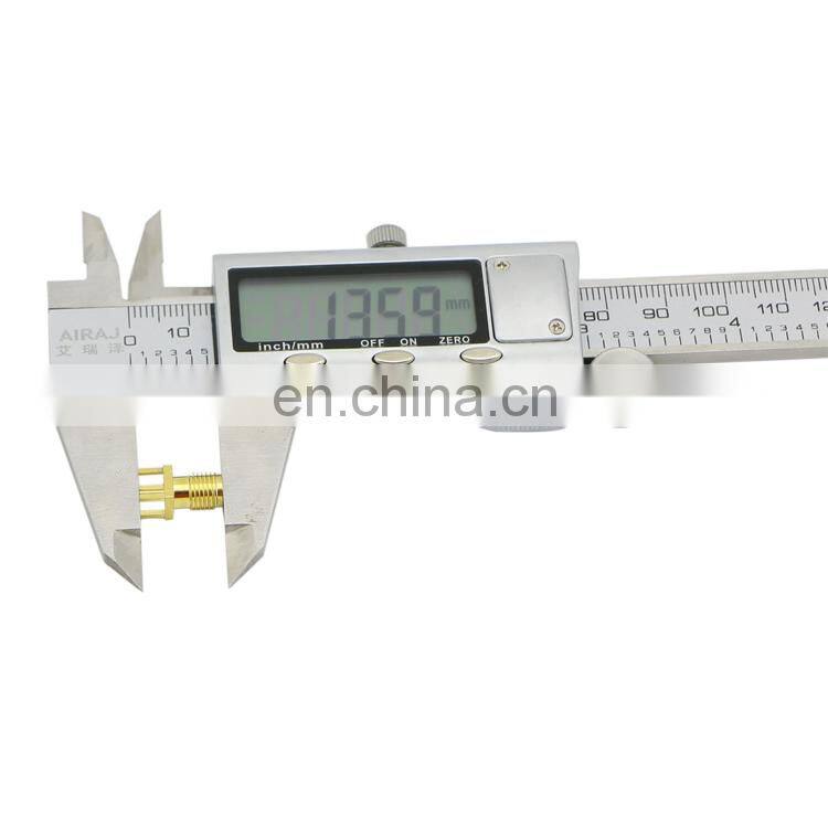 Goldplated right angle cable assembly connector sma