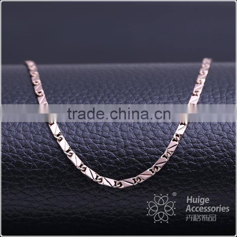 2015 gold jewellery long fashion chain & coffee gold plated link chain