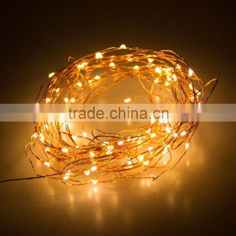 33Ft 100 LED Copper Wire string lights DC12V LED Fairy Lights for Outdoor Christmas Wedding Party Decor
