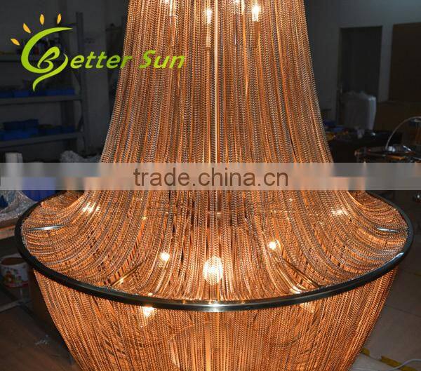 Modern Aluminum Chain Pendant lamp Hotel Chandelier Lighting